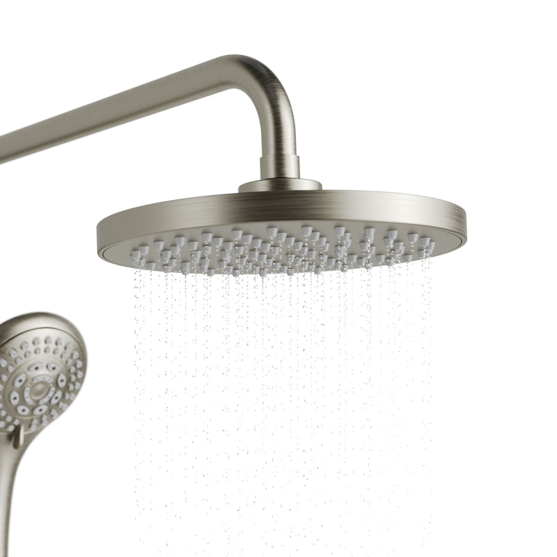 PULSE ShowerSpas 1028-BN-1.8GPM Lanikai 8-in Rain Showerhead Shower System with 3-Body Jets, Multi-function Handshower and Pivoting Shower Arm in Brushed Nickel, 1.8 GPM - view 2