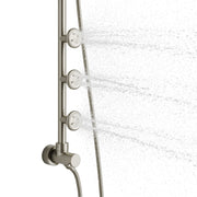 PULSE ShowerSpas 1028-BN-1.8GPM Lanikai 8-in Rain Showerhead Shower System with 3-Body Jets, Multi-function Handshower and Pivoting Shower Arm in Brushed Nickel, 1.8 GPM - view 6