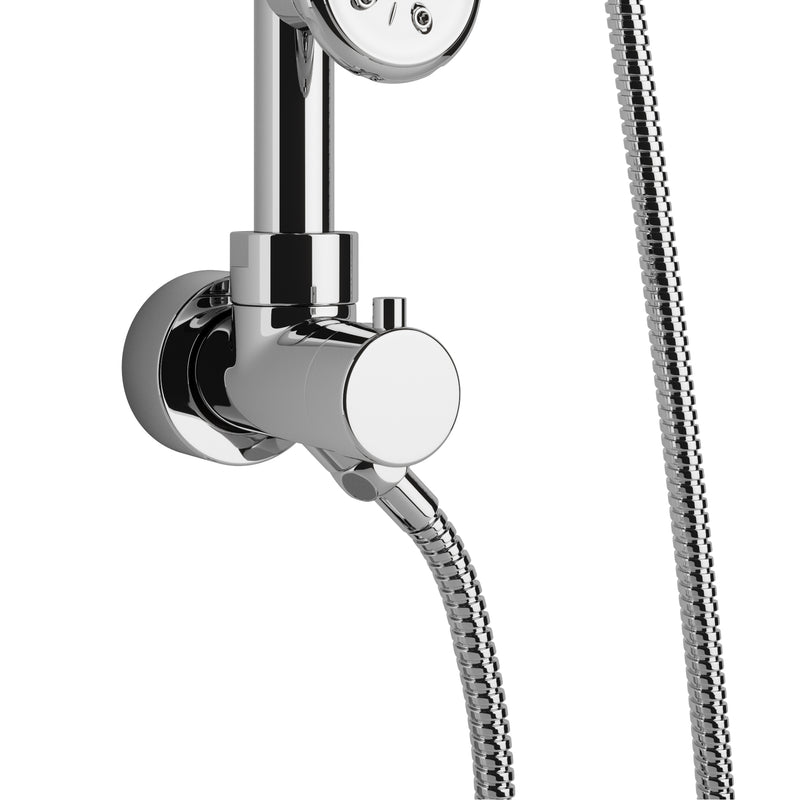 PULSE ShowerSpas 1028-CH-1.8GPM Lanikai 8-in Rain Showerhead Shower System with 3-Body Jets, Multi-function Handshower and Pivoting Shower Arm in Chrome, 1.8 GPM - view 4