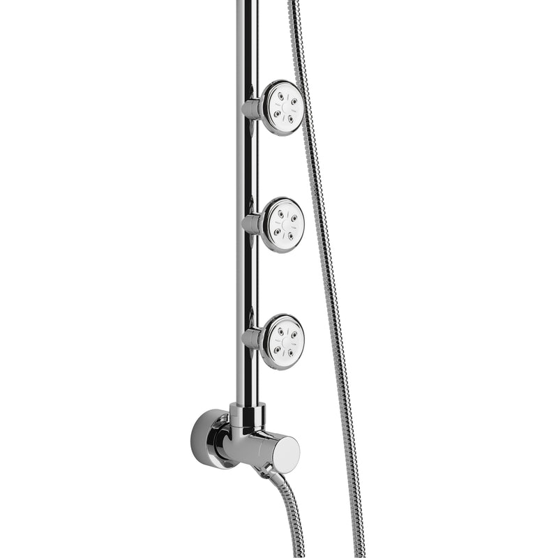 PULSE ShowerSpas 1028-CH-1.8GPM Lanikai 8-in Rain Showerhead Shower System with 3-Body Jets, Multi-function Handshower and Pivoting Shower Arm in Chrome, 1.8 GPM - view 5