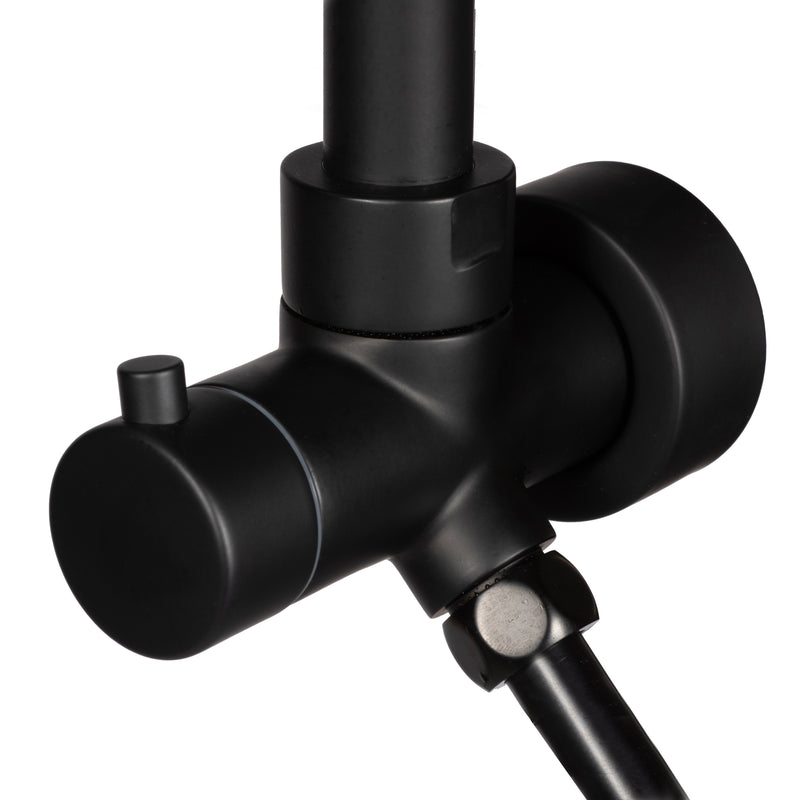 PULSE ShowerSpas 1028-MB-1.8GPM Lanikai 8-in Rain Showerhead Shower System with 3-Body Jets, Multi-function Handshower and Pivoting Shower Arm in Matte Black, 1.8 GPM - view 4