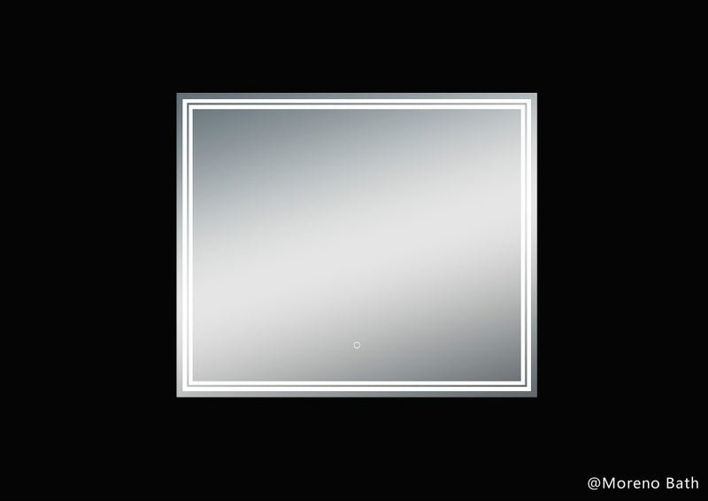 Moreno Bath MOA403 Luna 36" Polished Edge Backlit LED Mirror for Bathroom Vanity