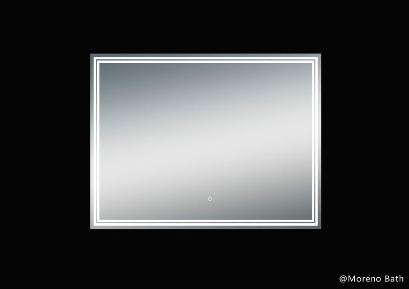 Moreno Bath MOA404 Luna 40" Polished Edge Backlit LED Mirror for Bathroom Vanity
