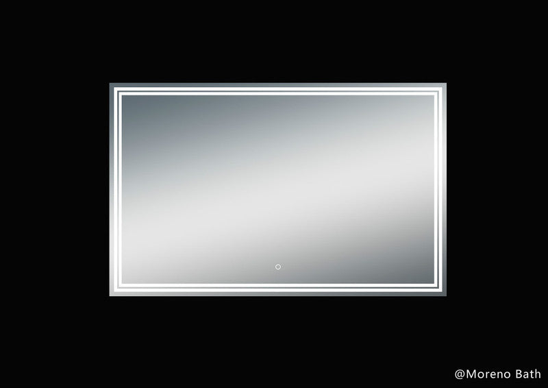 Moreno Bath MOA405 Luna 47" Polished Edge Backlit LED Mirror for Bathroom Vanity