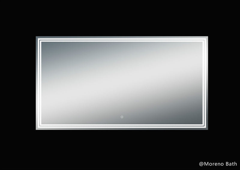 Moreno Bath MOA406 Luna 55" Polished Edge Backlit LED Mirror