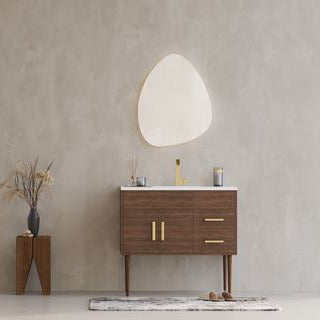 Cutler MID-CNT-36 Garland 36" Single Sink Free Standing Quartz Top Bathroom Vanity