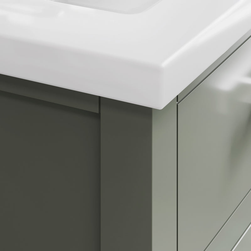 Water Creation MY24CR - Myra 24 In. Single Integrated Rectangular Ceramic Sink Pre-Assembled Transitional Style Bathroom Vanity