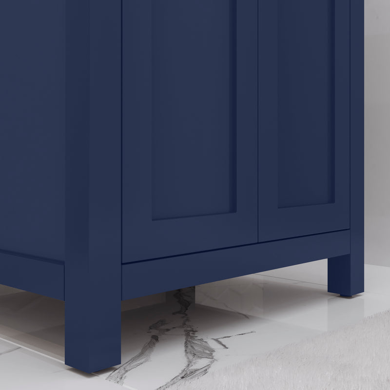Water Creation MY24CR - Myra 24 In. Single Integrated Rectangular Ceramic Sink Pre-Assembled Transitional Style Bathroom Vanity