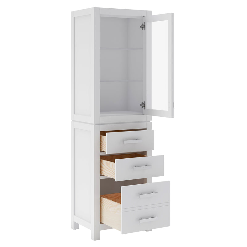 Madison Linen Cabinet Pure White