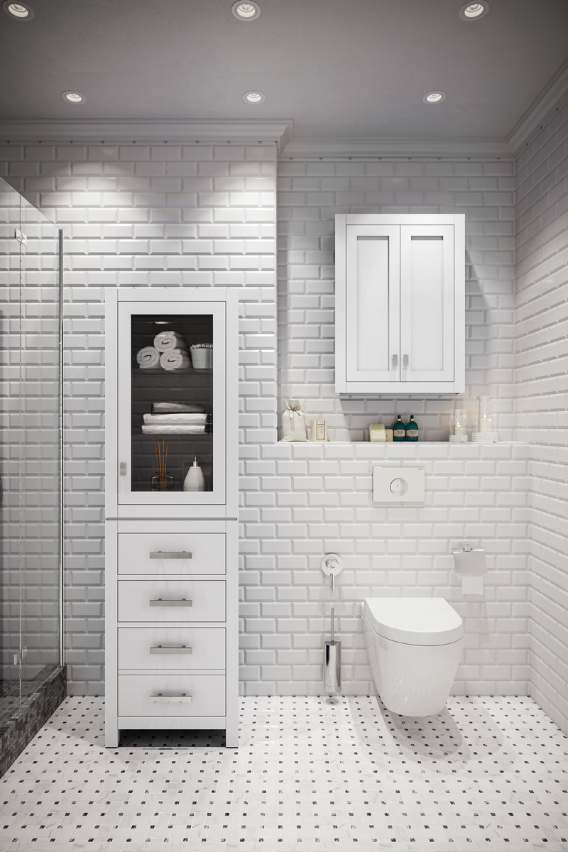 Madison Linen Cabinet Pure White