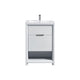 Kube Bath NUDO24-GW Nudo 24" Gloss White Free Standing Single Sink Bathroom Vanity with Reinforced Acrylic Composite Top