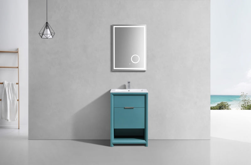 Kube Bath NUDO24-TG Nudo 24" Teal Green Free Standing Single Sink Bathroom Vanity with Reinforced Acrylic Composite Top - view 2