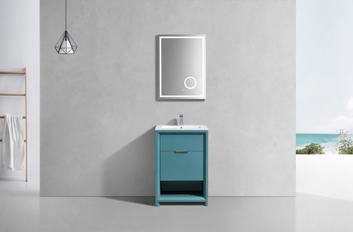 Kube Bath NUDO24-TG Nudo 24" Teal Green Free Standing Single Sink Bathroom Vanity with Reinforced Acrylic Composite Top - view 2