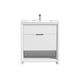 Kube Bath NUDO32-GW Nudo 32" Gloss White Free Standing Single Sink Bathroom Vanity with Reinforced Acrylic Composite Top
