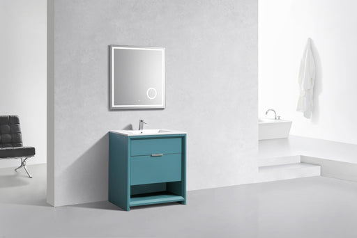 Kube Bath NUDO32-TG Nudo 32" Teal Green Free Standing Single Sink Bathroom Vanity with Reinforced Acrylic Composite Top - view 2