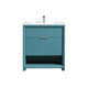Kube Bath NUDO32-TG Nudo 32" Teal Green Free Standing Single Sink Bathroom Vanity with Reinforced Acrylic Composite Top