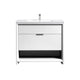 Kube Bath NUDO36-GW Nudo 36" Gloss White Free Standing Single Sink Bathroom Vanity with Reinforced Acrylic Composite Top