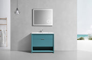 Kube Bath NUDO36-TG Nudo 36" Teal Green Free Standing Single Sink Bathroom Vanity with Reinforced Acrylic Composite Top - view 3