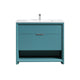 Kube Bath NUDO36-TG Nudo 36" Teal Green Free Standing Single Sink Bathroom Vanity with Reinforced Acrylic Composite Top