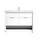 Kube Bath NUDO48S-GW Nudo 48" Gloss White Free Standing Single Sink Bathroom Vanity with Reinforced Acrylic Composite Top