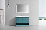 Kube Bath NUDO48S-TG Nudo 48" Teal Green Free Standing Single Sink Bathroom Vanity with Reinforced Acrylic Composite Top - view 2