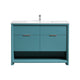 Kube Bath NUDO48S-TG Nudo 48" Teal Green Free Standing Single Sink Bathroom Vanity with Reinforced Acrylic Composite Top