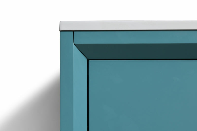 Kube Bath NUDO32-TG Nudo 32" Teal Green Free Standing Single Sink Bathroom Vanity with Reinforced Acrylic Composite Top - view 7