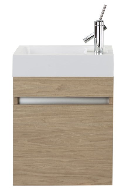 Cutler FVPICCCAST18 Piccolo 18" Space Saver Wall Mount Bathroom Vanity - Casting at First Light