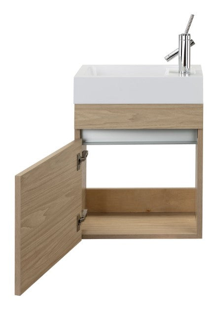 Cutler FVPICCCAST18 Piccolo 18" Space Saver Wall Mount Bathroom Vanity - Casting at First Light