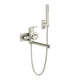 PULSE ShowerSpas 3030-WMTF-BN Niagara Highflow Wall Mounted Tub Filler with Pivoting Arm Spout and Handshower in Brushed Nickel