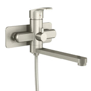 PULSE ShowerSpas 3030-WMTF-BN Niagara Highflow Wall Mounted Tub Filler with Pivoting Arm Spout and Handshower in Brushed Nickel - view 2