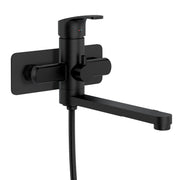PULSE ShowerSpas 3030-WMTF-MB Niagara Highflow Wall Mounted Tub Filler with Pivoting Arm Spout and Handshower in Matte Black - view 2