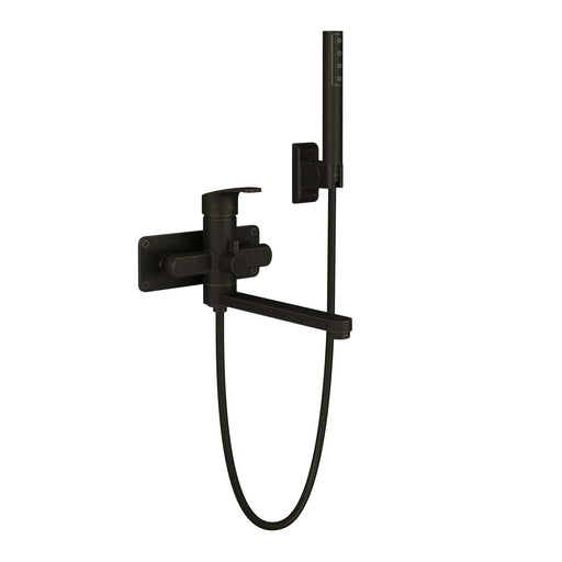 PULSE ShowerSpas 3030-WMTF-ORB Niagara Highflow Wall Mounted Tub Filler with Pivoting Arm Spout and Handshower in Oil Rubbed Bronze