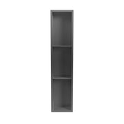 PULSE ShowerSpas NI-0836V-GMB 8-in x 36-in Ultra-thin Frame Recessed 3-Section Stainless Steel Shower Niche in Gun Metal Black - view 2