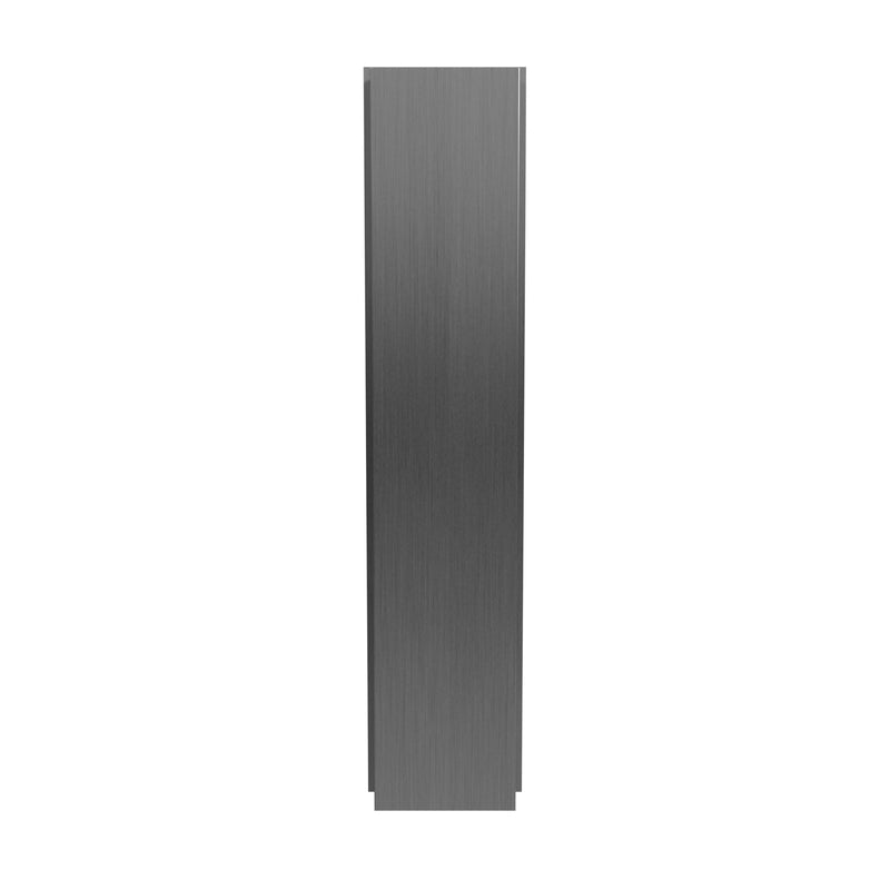 PULSE ShowerSpas NI-0836V-GMB 8-in x 36-in Ultra-thin Frame Recessed 3-Section Stainless Steel Shower Niche in Gun Metal Black - view 3