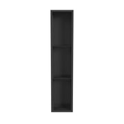 PULSE ShowerSpas NI-0836V-MB 8-in x 36-in Ultra-thin Frame Recessed 3-Section Stainless Steel Shower Niche in Matte Black - view 2
