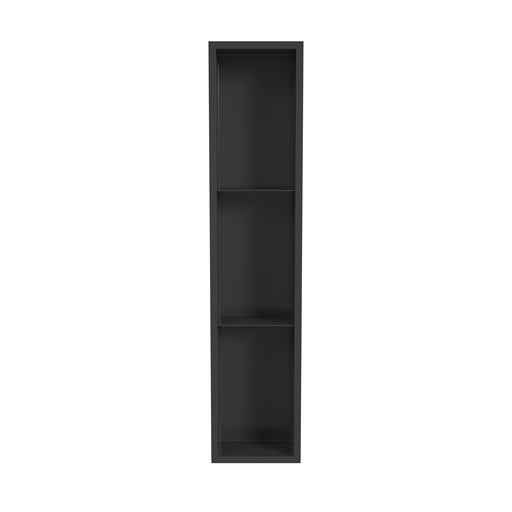 PULSE ShowerSpas NI-0836V-MB 8-in x 36-in Ultra-thin Frame Recessed 3-Section Stainless Steel Shower Niche in Matte Black - view 2