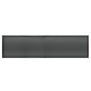 PULSE ShowerSpas NI-1236-GMB 12-in x 36-in Ultra-thin Frame Recessed Stainless Steel Shower Niche in Gun Metal Black - view 2
