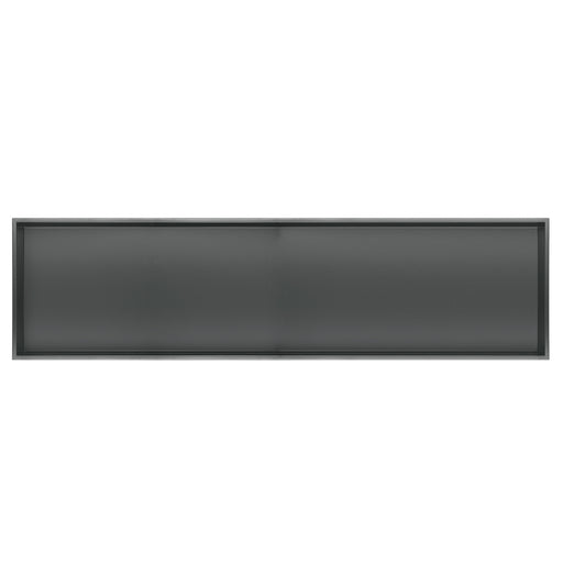 PULSE ShowerSpas NI-1236-GMB 12-in x 36-in Ultra-thin Frame Recessed Stainless Steel Shower Niche in Gun Metal Black - view 2