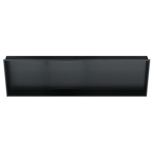 PULSE ShowerSpas NI-1236-MB 12-in x 36-in Ultra-thin Frame Recessed Stainless Steel Shower Niche in Matte Black