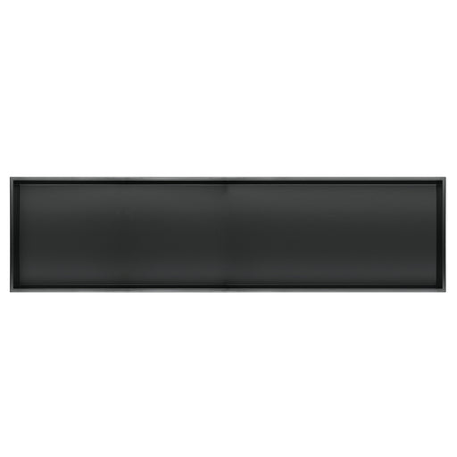 PULSE ShowerSpas NI-1236-MB 12-in x 36-in Ultra-thin Frame Recessed Stainless Steel Shower Niche in Matte Black - view 2