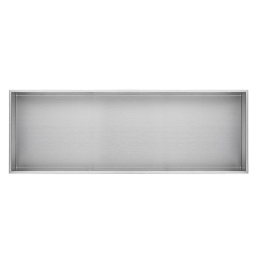 PULSE ShowerSpas NI-1236-SSB 12-in x 36-in Ultra-thin Frame Recessed Stainless Steel Shower Niche in Brushed Stainless Steel - view 2