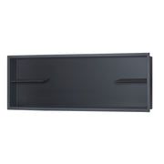 PULSE ShowerSpas NI-12362-GMB 12-in x 36-in Ultra-thin Frame Recessed Stainless Steel Shower Niche with 2-Accessory Shelves in Gun Metal Black