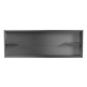 PULSE ShowerSpas NI-12362-GMB 12-in x 36-in Ultra-thin Frame Recessed Stainless Steel Shower Niche with 2-Accessory Shelves in Gun Metal Black - view 2
