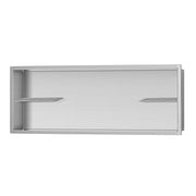 PULSE ShowerSpas NI-12362-SSB 12-in x 36-in Ultra-thin Frame Recessed Stainless Steel Shower Niche with 2-Accessory Shelves in Brushed Stainless Steel