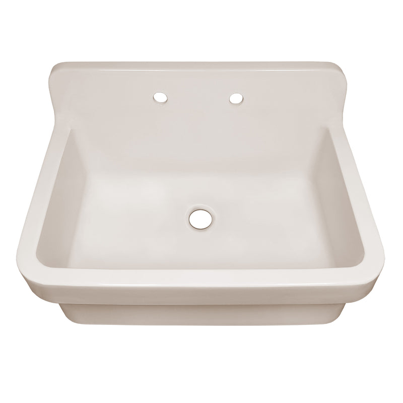 Whitehaus OFCH2230-BISCUIT Old Fashioned Country 30-3/8" Fireclay Above Mount Utility Sink - Biscuit