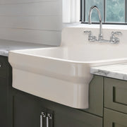 Whitehaus OFCH2230-BISCUIT Old Fashioned Country 30-3/8" Fireclay Above Mount Utility Sink - Biscuit