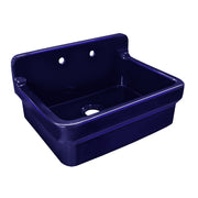 Whitehaus OFCH2230-BLUE Old Fashioned Country 30-3/8" Fireclay Above Mount Utility Sink - Sapphire Blue