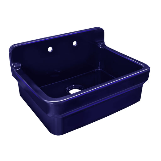 Whitehaus OFCH2230-BLUE Old Fashioned Country 30-3/8" Fireclay Above Mount Utility Sink - Sapphire Blue