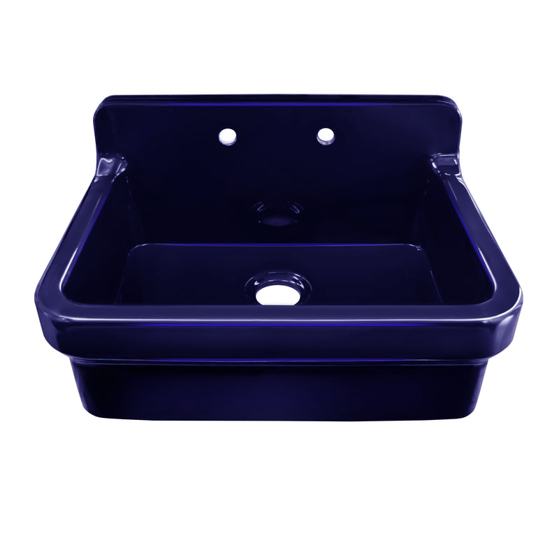 Whitehaus OFCH2230-BLUE Old Fashioned Country 30-3/8" Fireclay Above Mount Utility Sink - Sapphire Blue